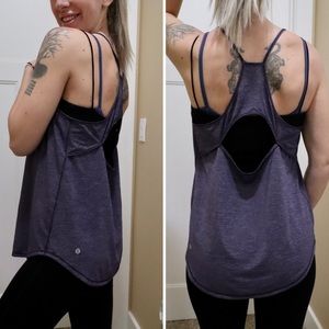 Lululemon purple strappy tank top
